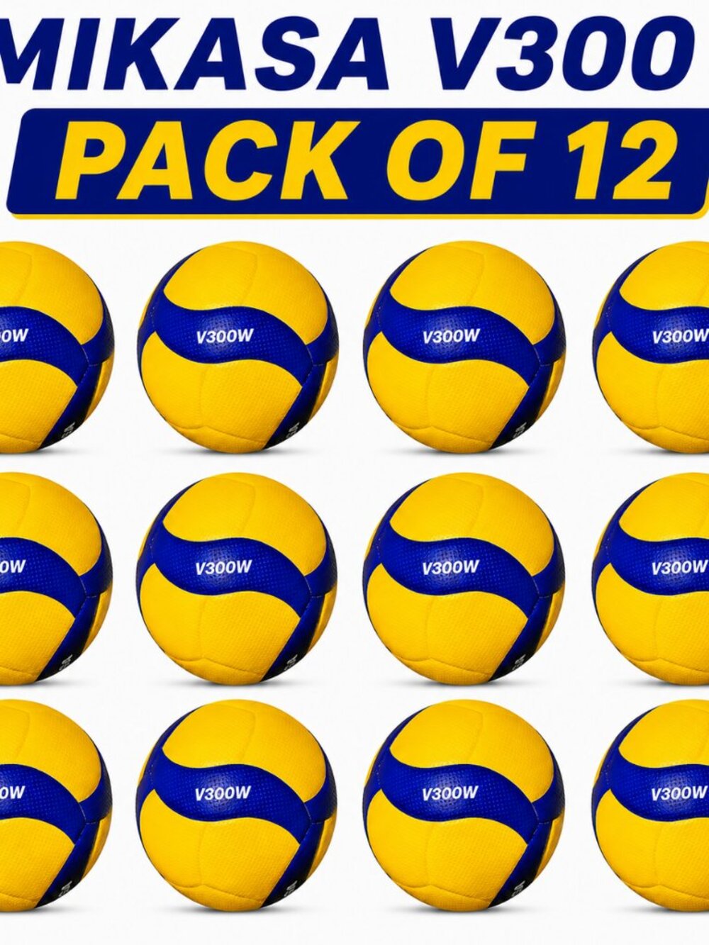 Mikasa V300W Volleyball Ball Professional Volleyball Ball Size  (pack of 12)